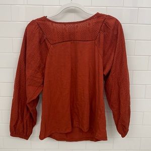 LOFT burnt orange blouse